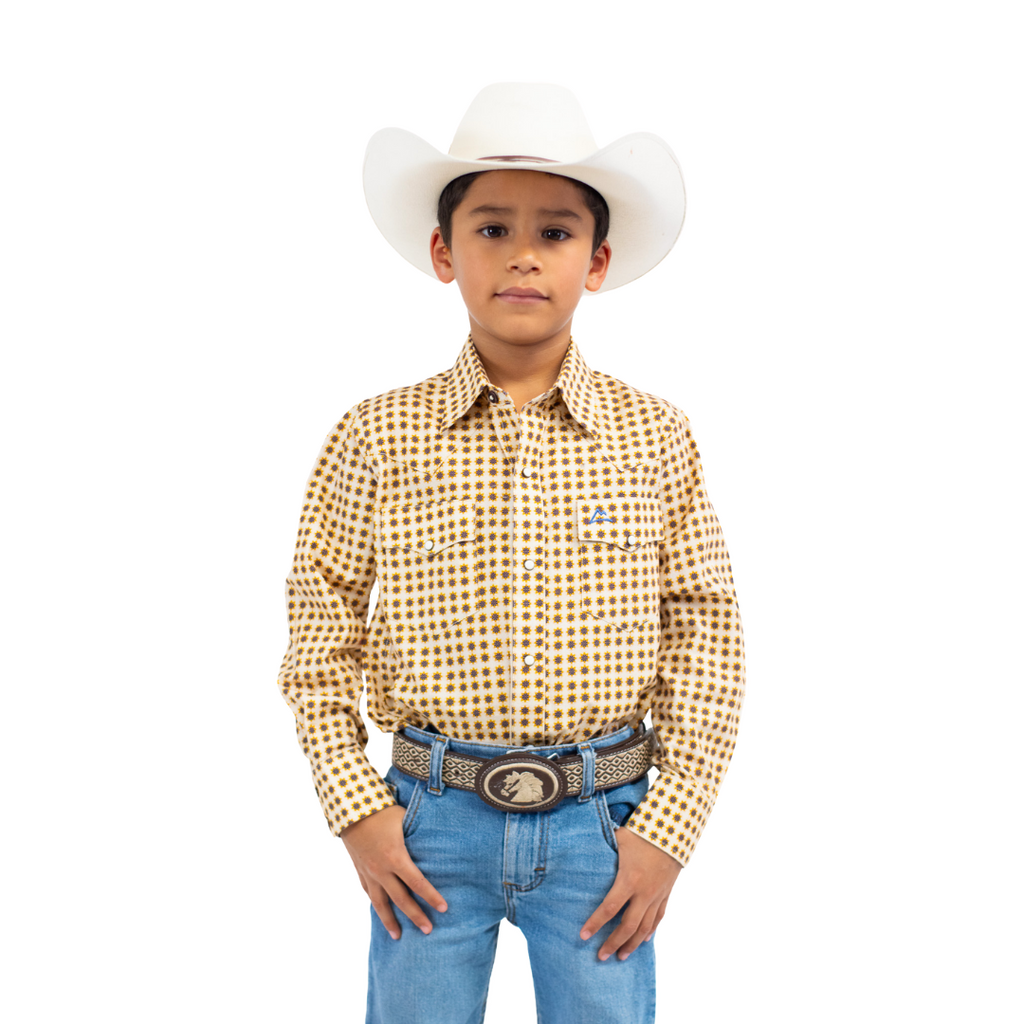 Camisa Kids Estampado Biznaga Amarilla CKD036