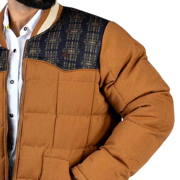 Chamarra Faux Canvas Tlan Black/Yellow