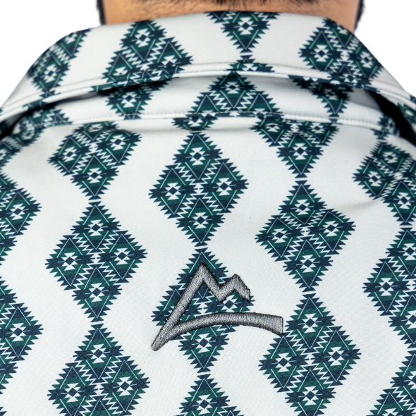 Chamarra Vaquera Tribal Azteca Verde/Blanco