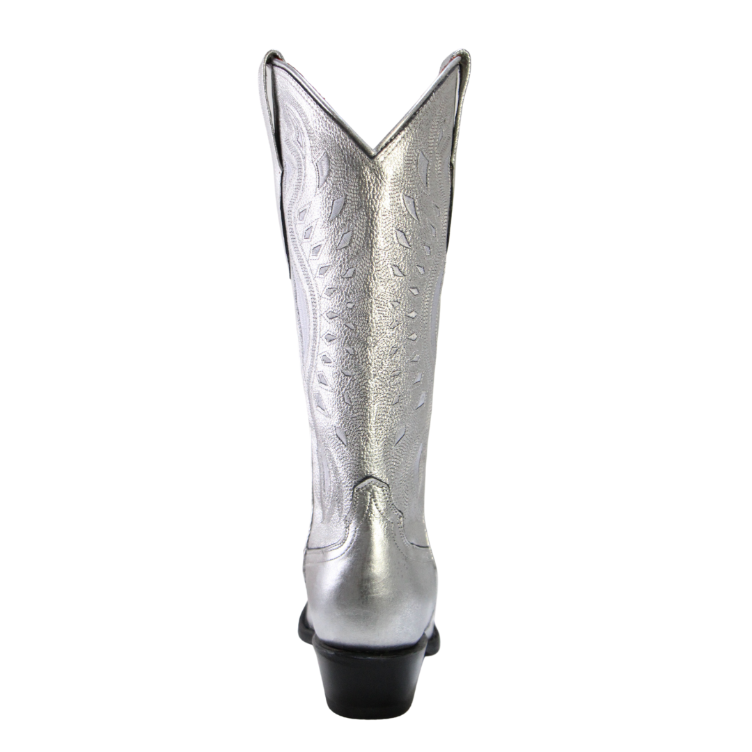 Botas Vaqueras Sniptoe Metálico Plata