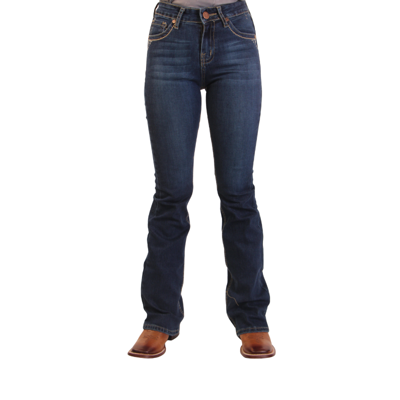 Jeans Vaqueros Dama Boot Cut Azul Medio