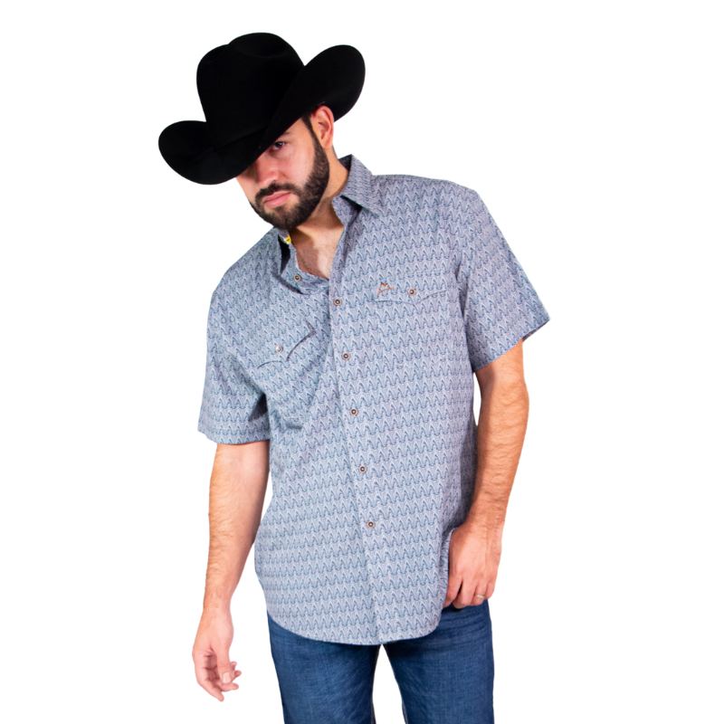 Camisa Vaquera Frisco Estampado Mosaico Bóveda