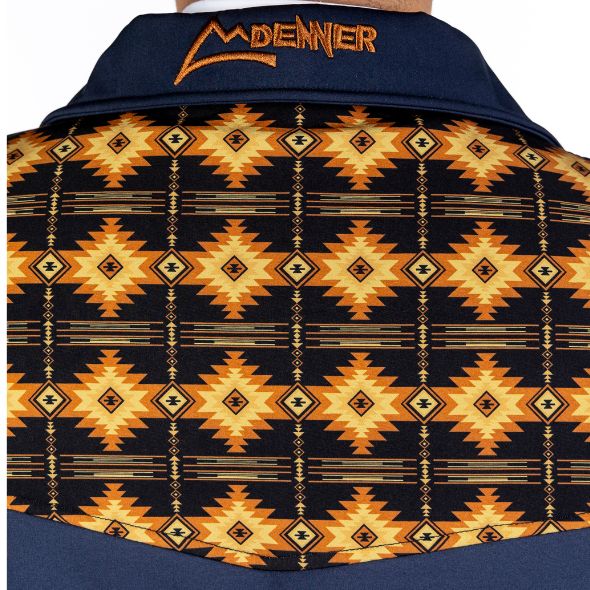 Chamarra Spandex Tribal Azteca/Navy