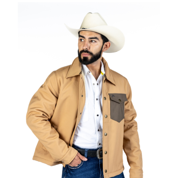 Chamarra Spandex Embroidery Brown/Khaki