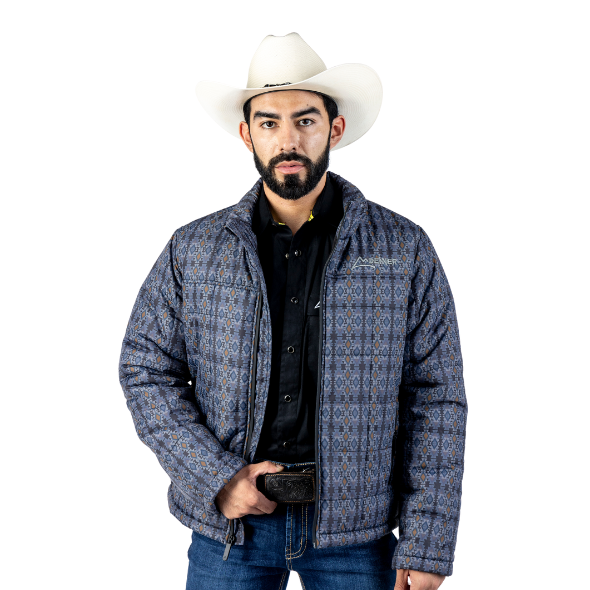 Chamarra Nylon Tribal Azteca Navy Blue