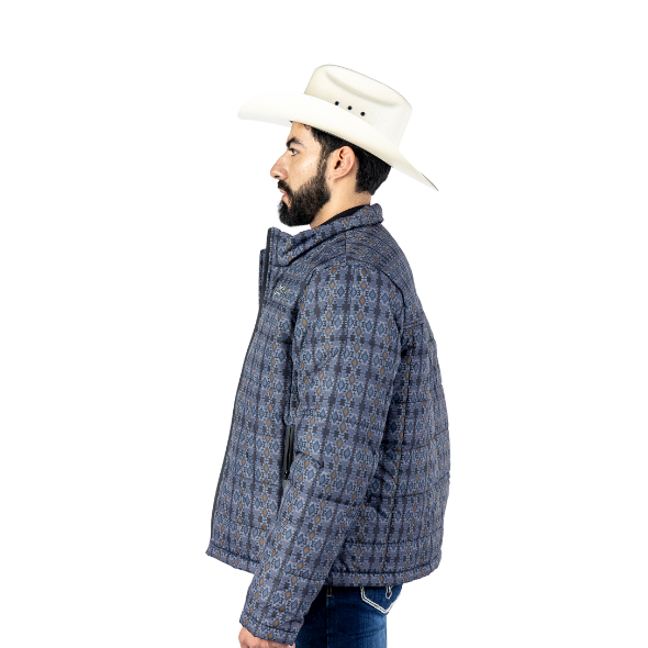 Chamarra Nylon Tribal Azteca Navy Blue