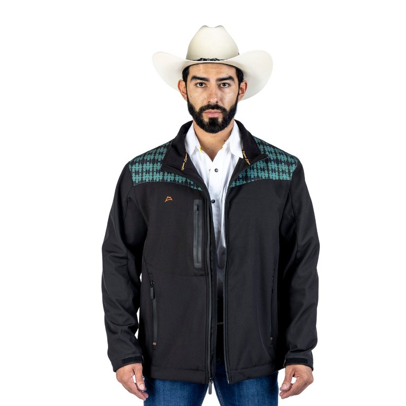 Chamarra Spandex Nativo Verde-Black