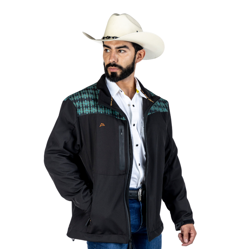 Chamarra Spandex Nativo Verde-Black