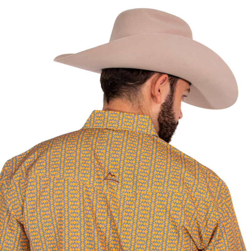 Camisa Frisco Mosaico Mostaza Hombre