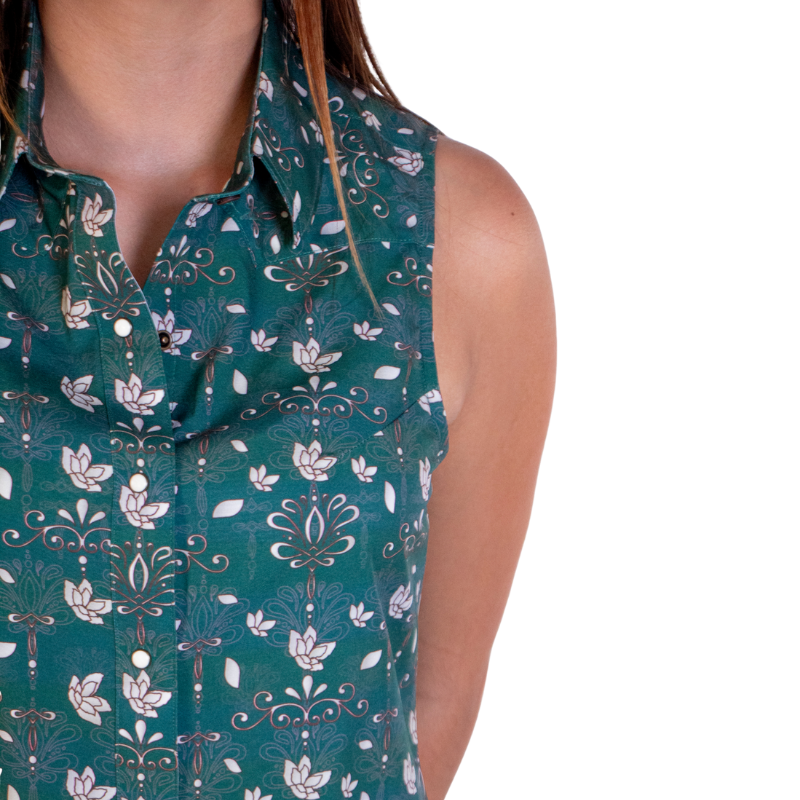 Blusa Mujer Icy Denver Estampado Flor De Yuka Verde C-CM128