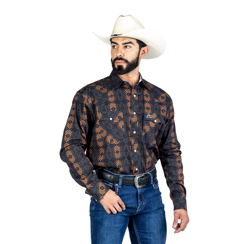 Camisa Vaquera Icy Denver Tribal Romboide