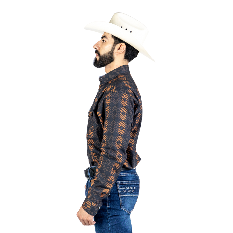 Camisa Vaquera Icy Denver Tribal Romboide