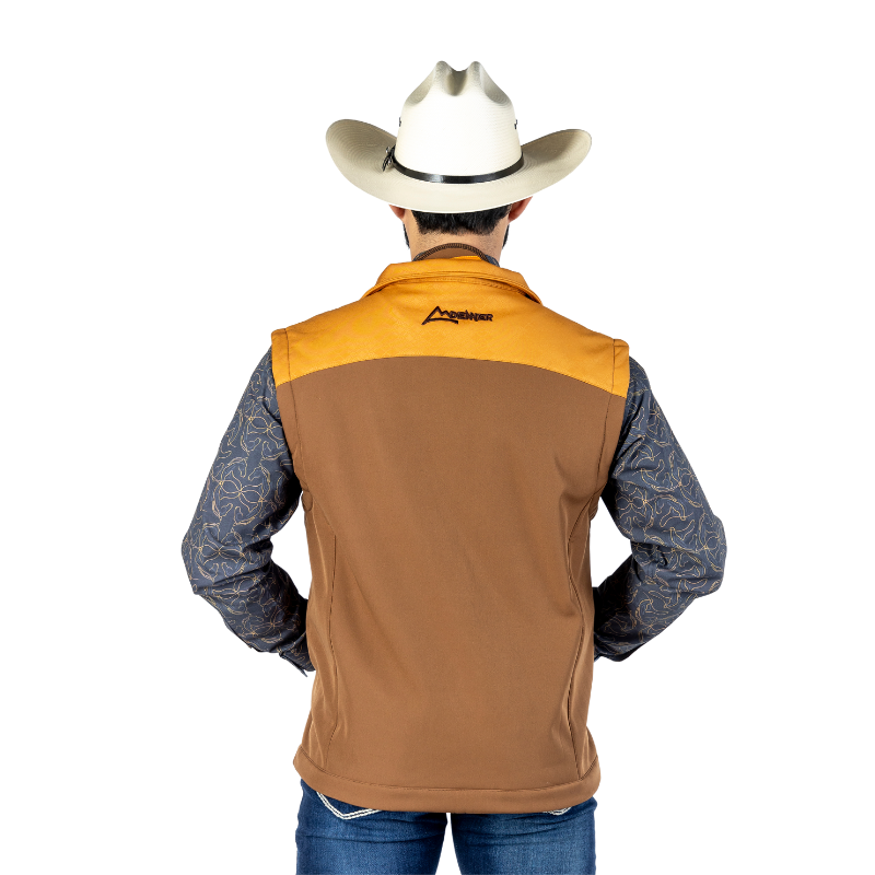 VE905-FG9-10 Chaleco Spandex Forjado Gloss Yellow-Brown