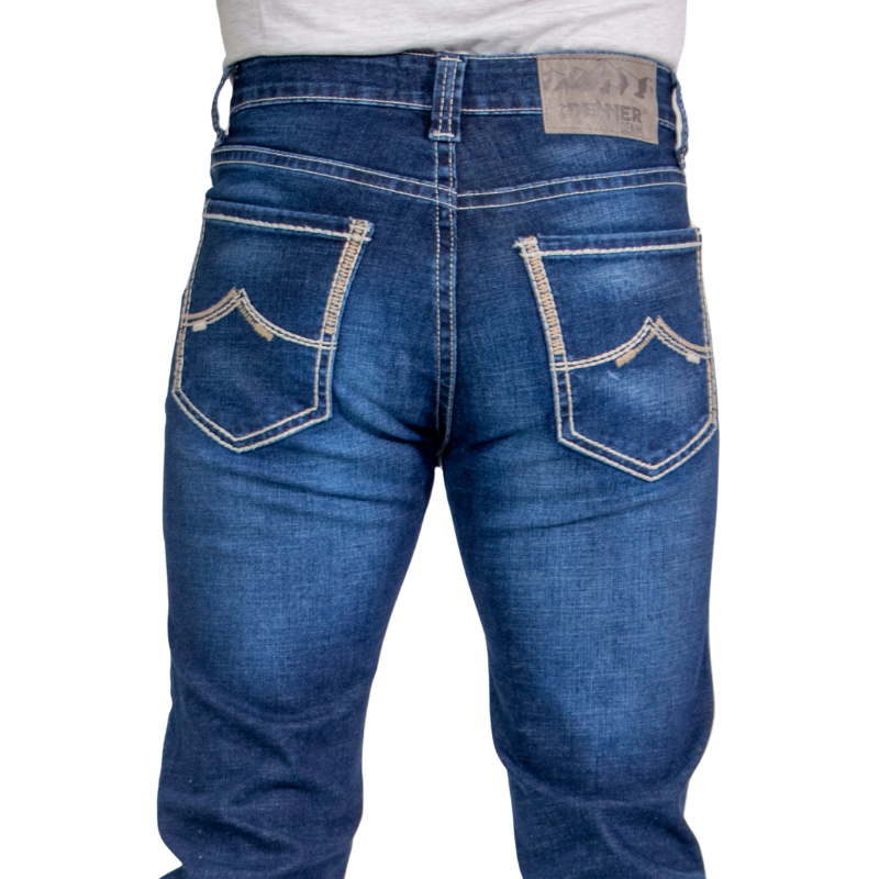 Pantalón Vaquero Caballero Azul Negro/Rinse Silicone JH004