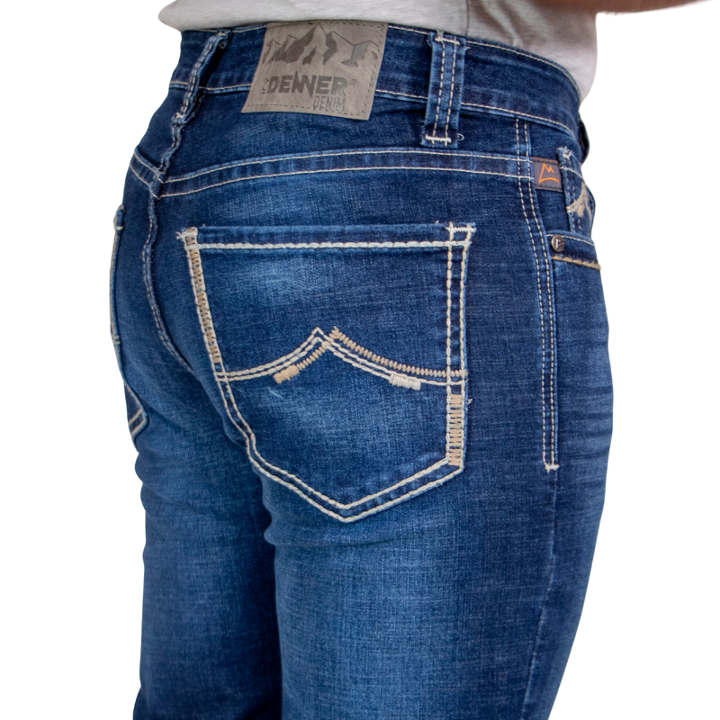 Pantalón Vaquero Caballero Azul Negro/Rinse Silicone JH004