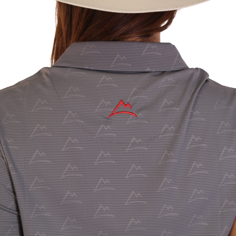 Polo Print Gris Azulado para Mujer