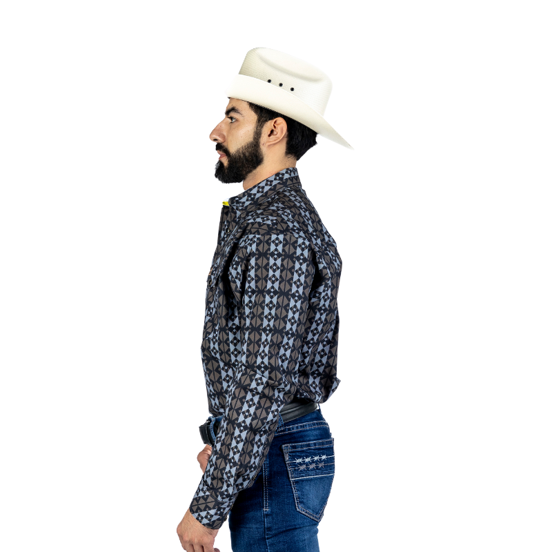 Camisa Vaquera Icy Denver Mosaico Triángulos