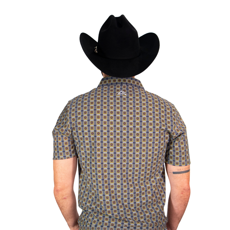 Polo Print UV Verde/Azul/Amarillo Hombre