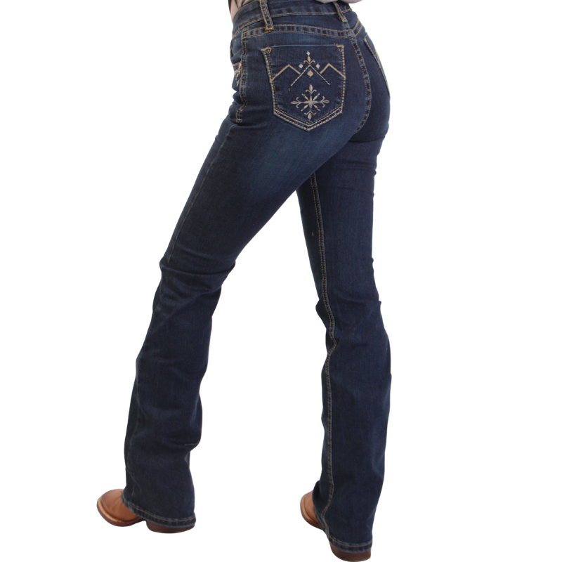 Jeans Vaqueros Dama Boot Cut Azul Medio