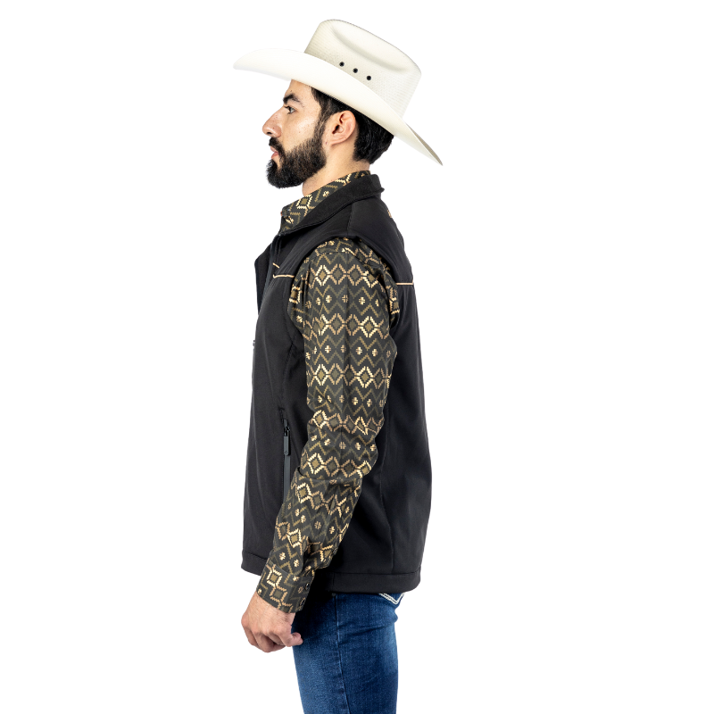 Chaleco Spandex Black-Khaki Ribete