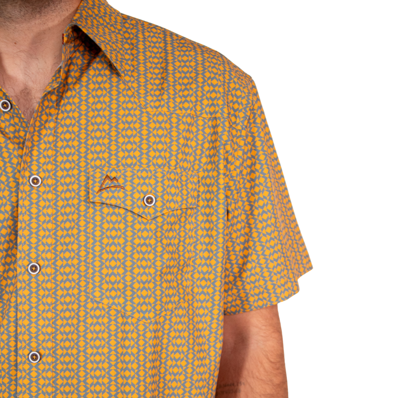 Camisa Frisco Mosaico Mostaza Hombre