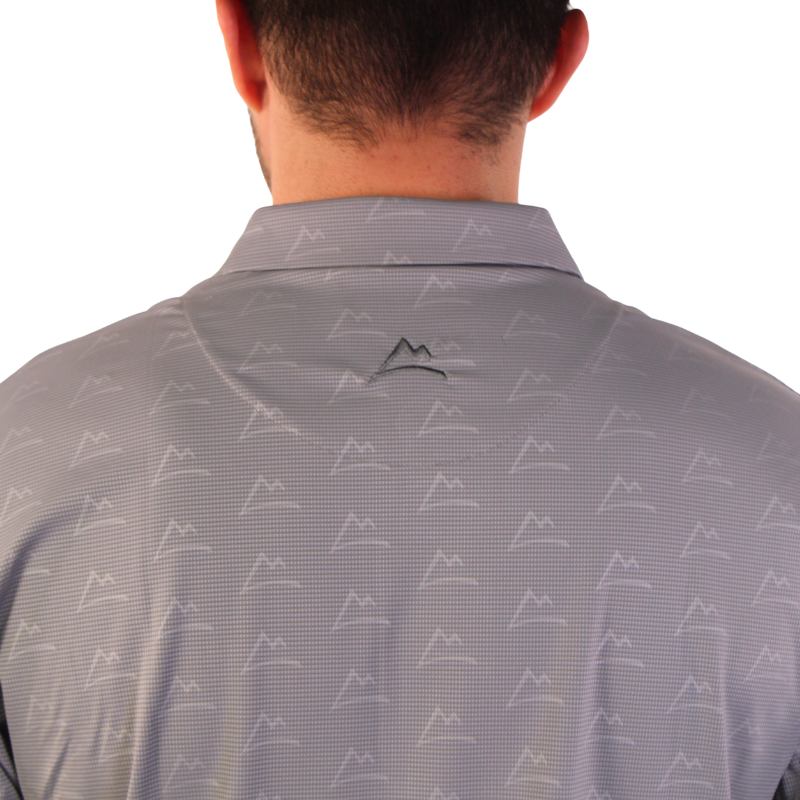Polo Print Gris Azulado Hombre
