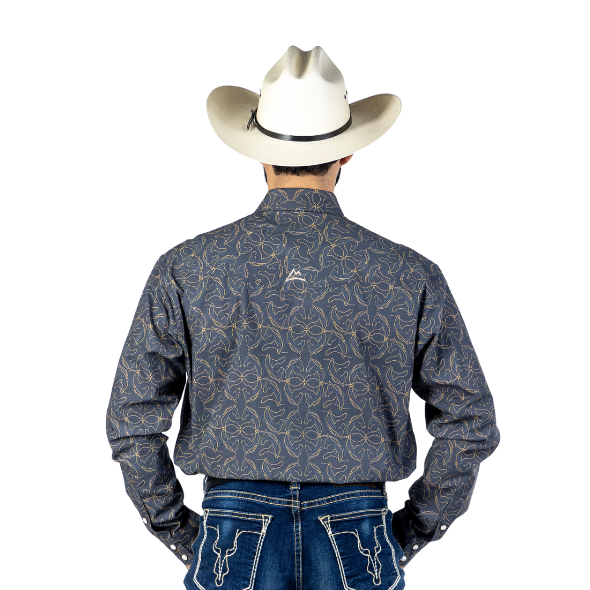 Camisa Caballero Estampado Silueta Caballos