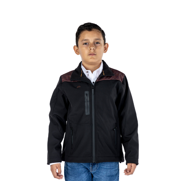 KD919-HM1 Chamarra Kids Spandex Herradura Marrón/Black