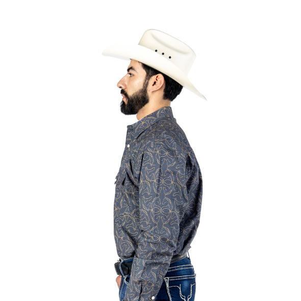 Camisa Caballero Estampado Silueta Caballos