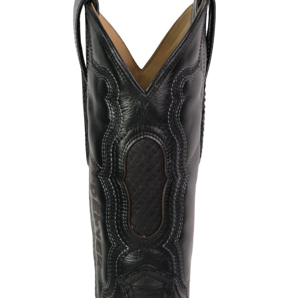 Bota Vaquera Caballero Negro Pitón Cabra