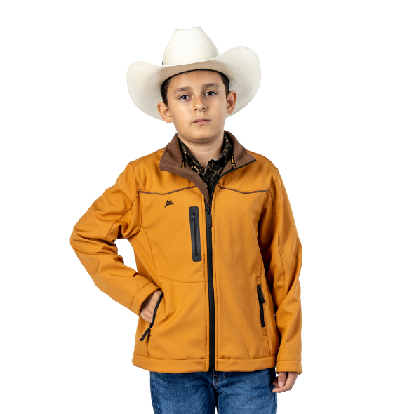 Chamarra Kids Spandex Yellow con Ribeteado