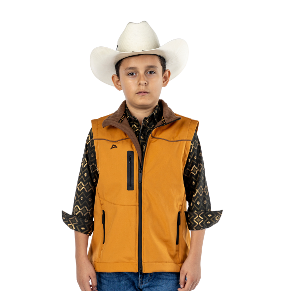 Chaleco Kids Spandex Yellow/Brown Ribete