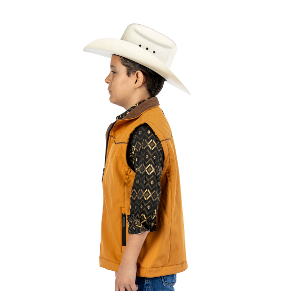 Chaleco Kids Spandex Yellow/Brown Ribete
