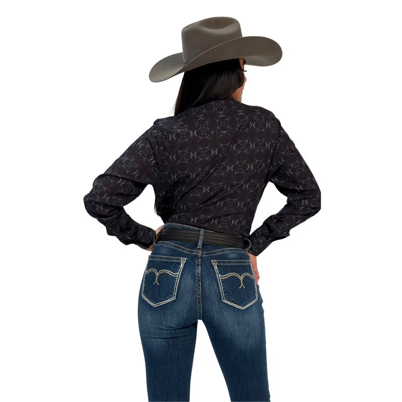 Camisa Vaquera Icy Denver Dama Quetzal Negro A-CM131