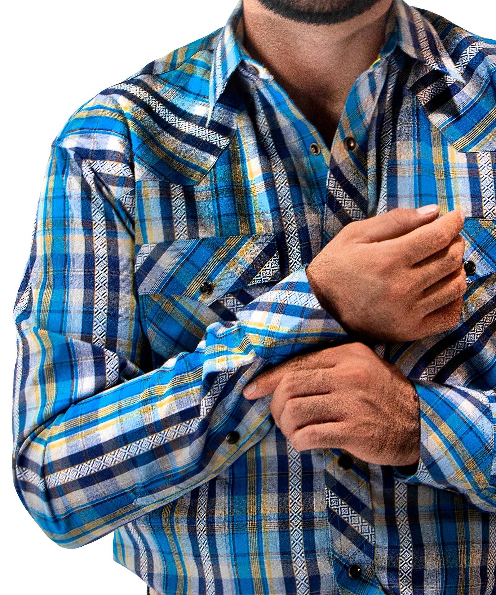 Camisa Vaquera azul/amarillo