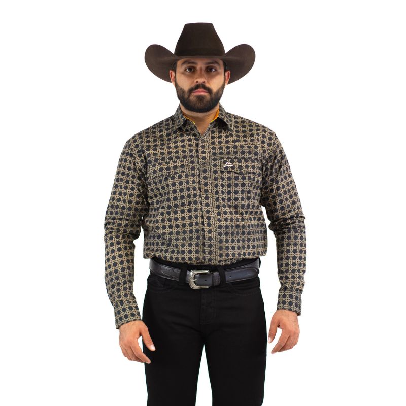 Camisa Vaquera Caballero Icy Denver Biznaga Negra
