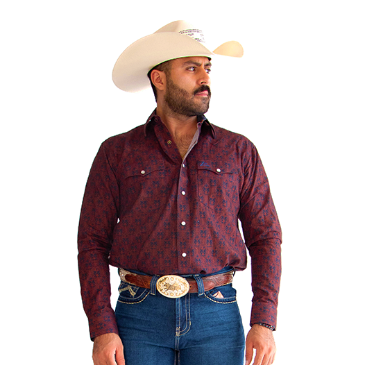 Camisa Vaquera Denver Rombus Red