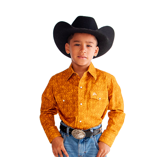 Camisa Kids Nativo Mostaza CKD033