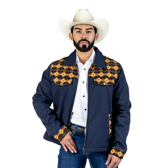 Chamarra Spandex Tribal Azteca/Navy
