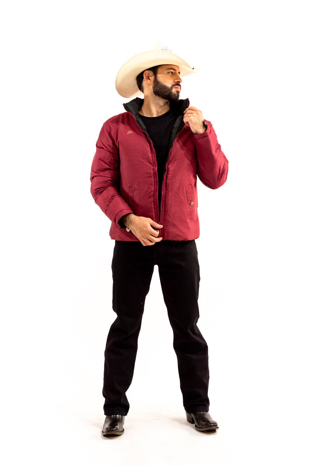 Chamarra Caballero Doble Vista Black/Wine