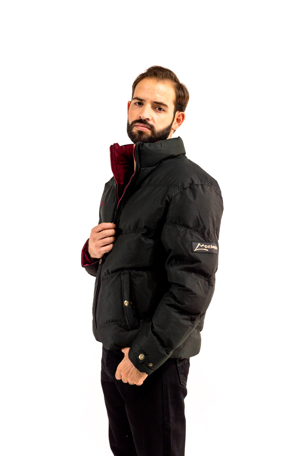 Chamarra Caballero Doble Vista Black/Wine