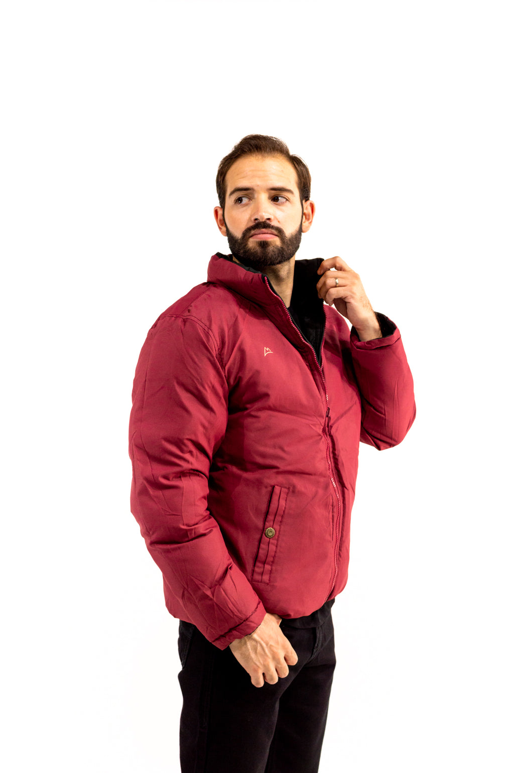 Chamarra Caballero Doble Vista Black/Wine