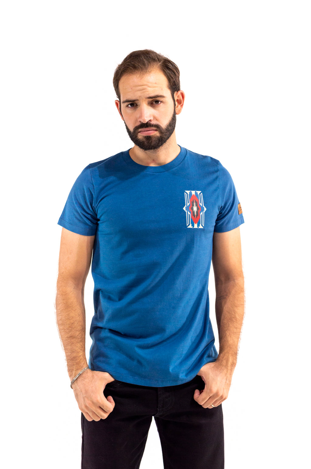 Playera Para Caballero Azul Plumbago