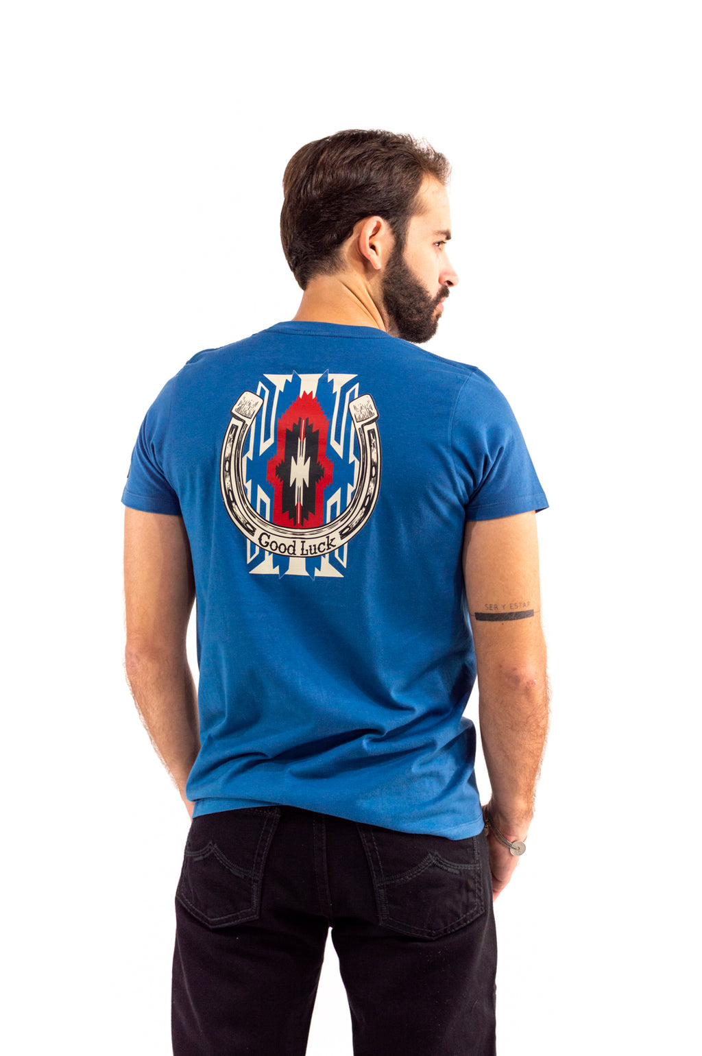 Playera Para Caballero Azul Plumbago