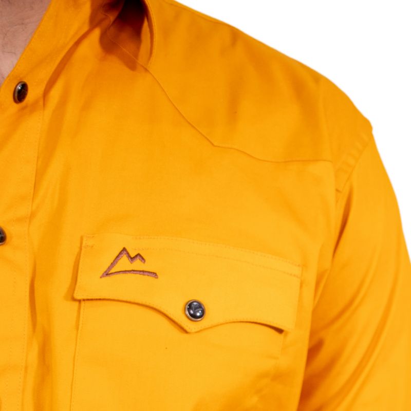 Camisa Vaquera Icy Denver Caballero Lisa Mostaza