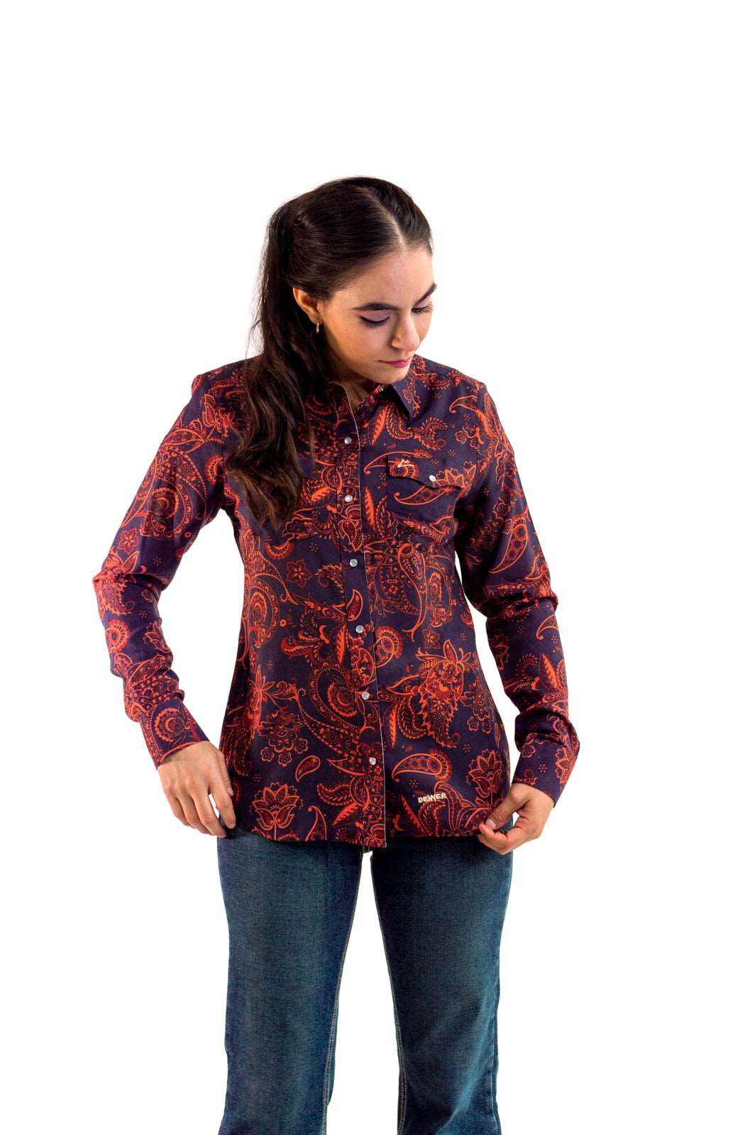 Camisa vaquera premium paisley