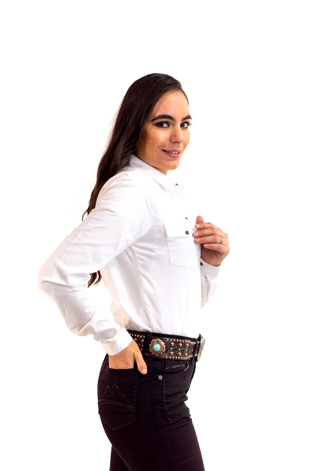 Camisa Vaquera Dama Blanco