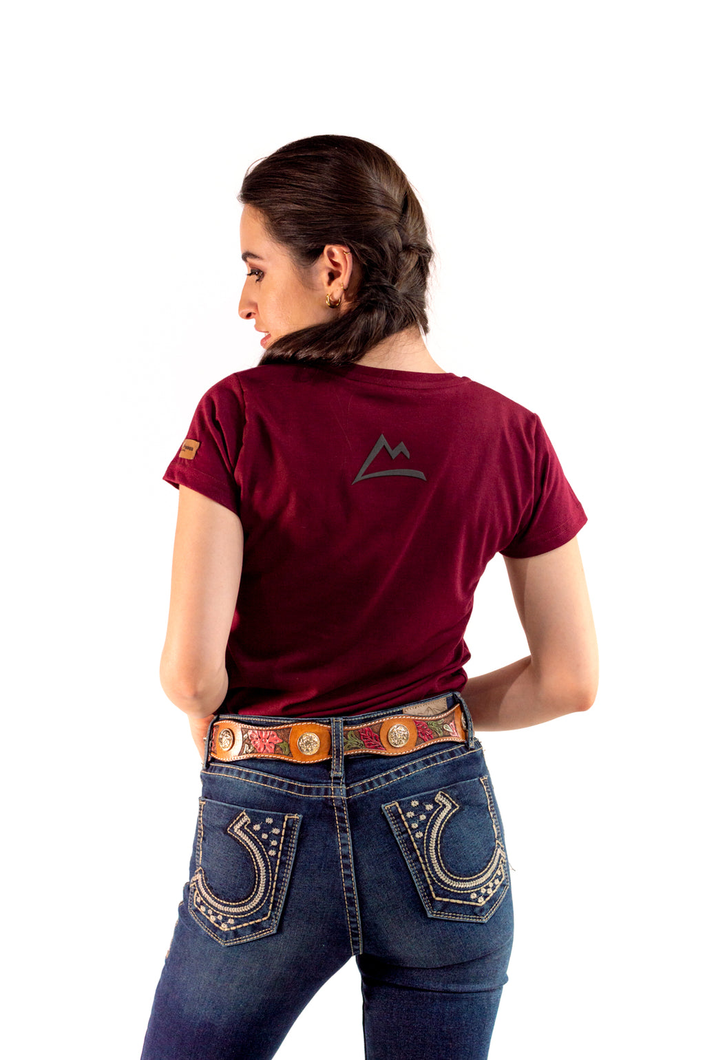 Playera Para Dama Jaspe Vino