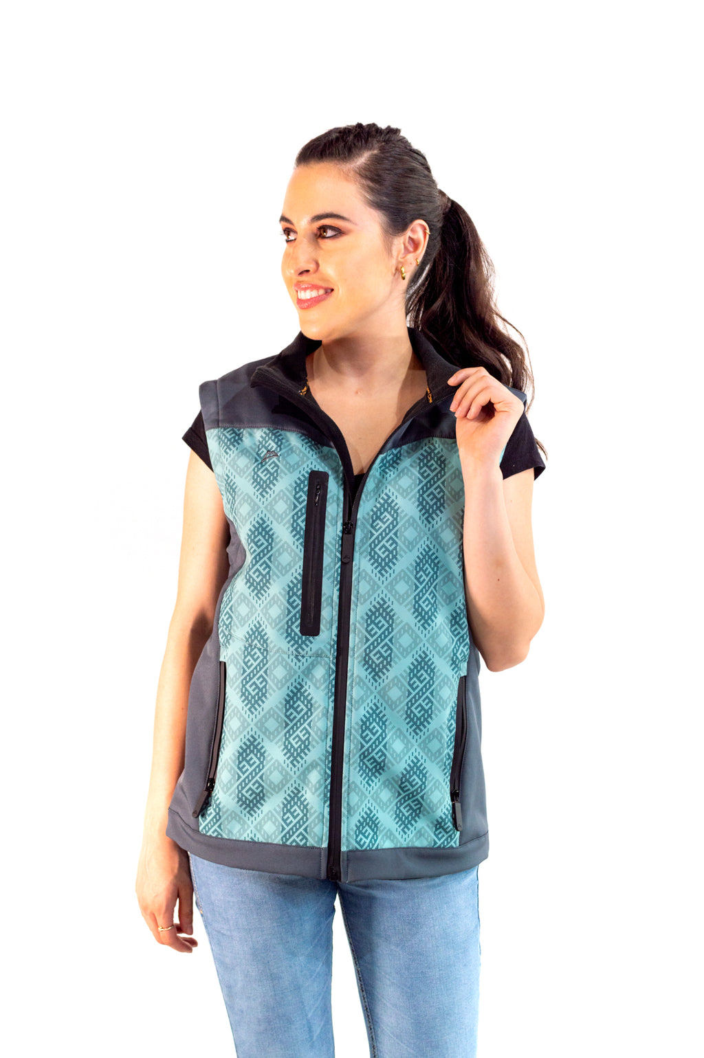 Chaleco Mujer Spadex Étnico Jade