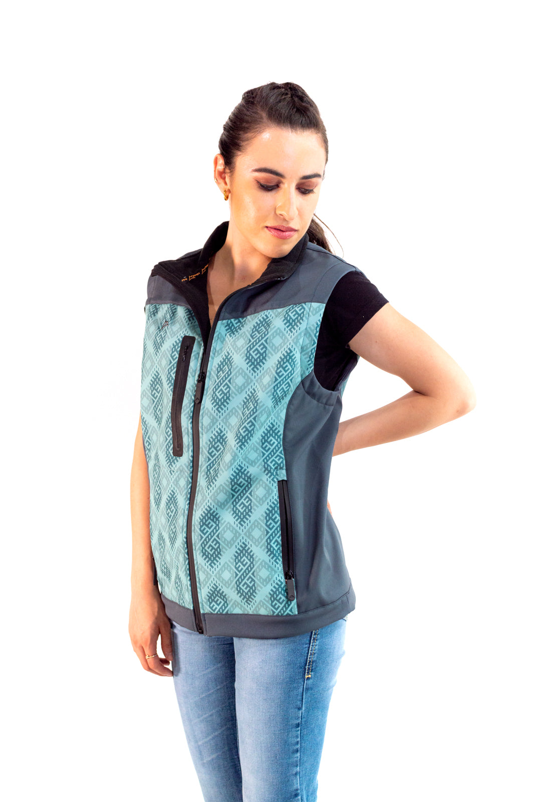 Chaleco Mujer Spadex Étnico Jade